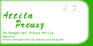 attila preusz business card